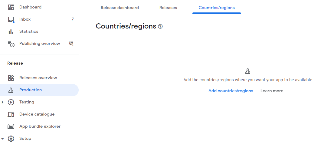 App's available countries