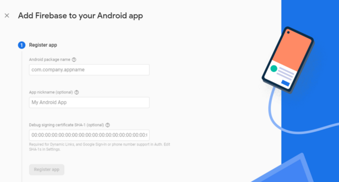 Adding Firebase to the Android app