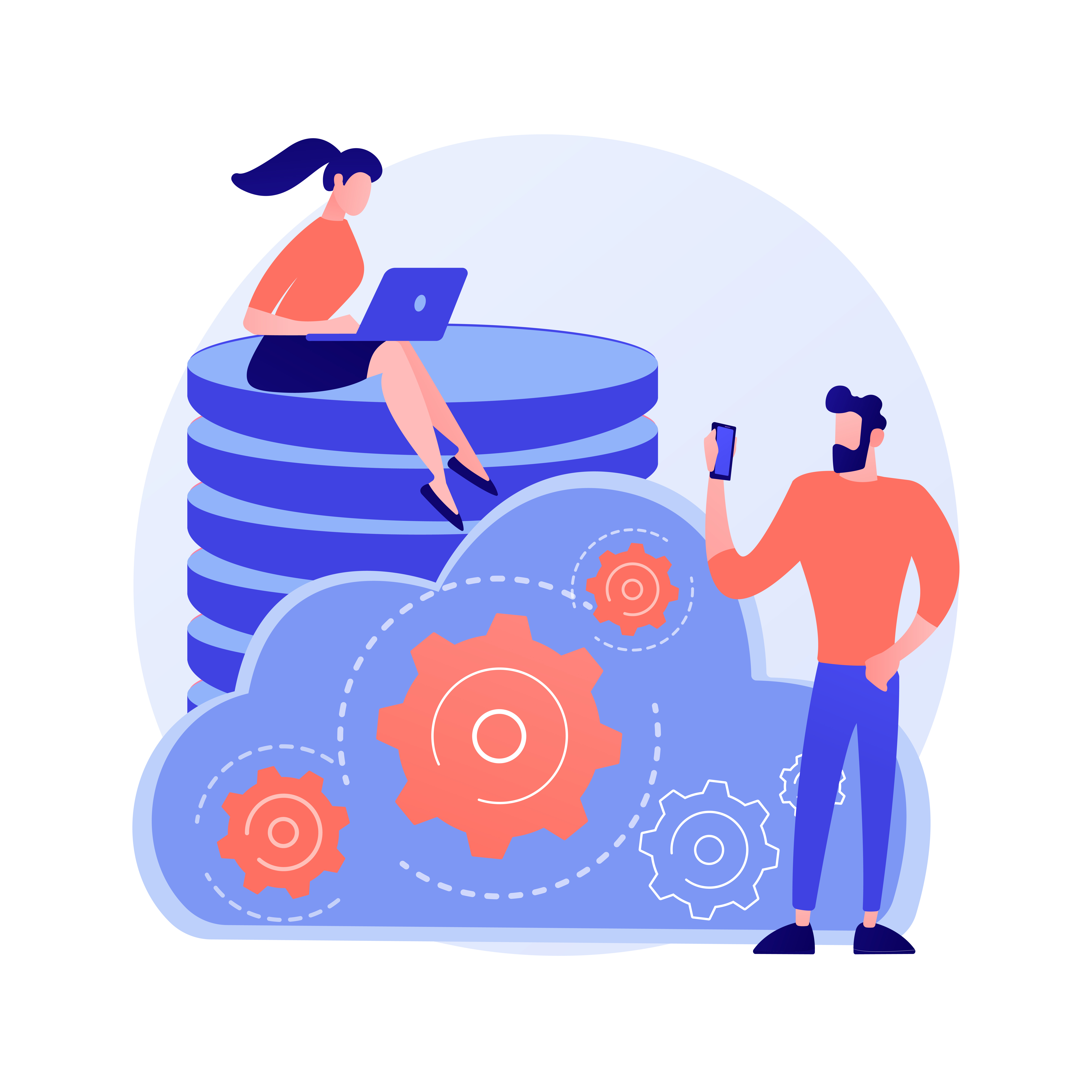 Abstract representation of an optimized database