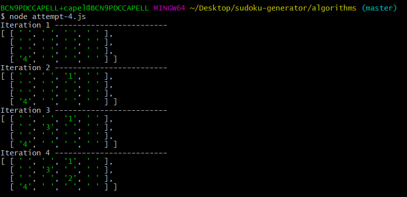 Command line generated sudoku