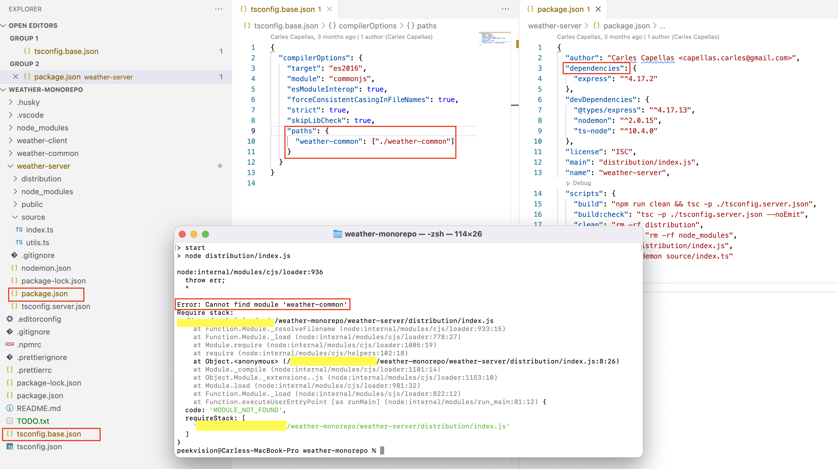 Wrong usage of Typescript paths