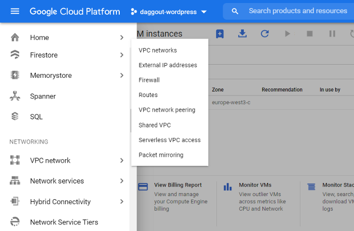 Google Cloud VPC networks