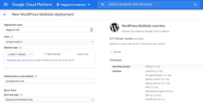 Wordpress Multisite configuration